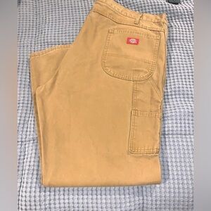 Dickies Carpenter heavy weight work Pants rinsed brown duck Big and tall 44”X 30